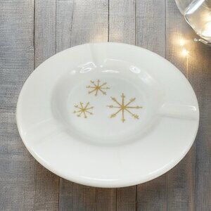 Royal China Star Glow Ashtray Starburst Trinket Dish Plate Ashtray Ironstone VTG